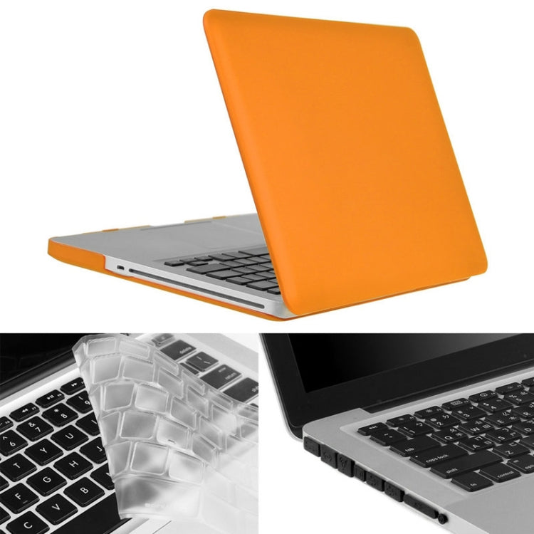 ENKAY for Macbook Pro 13.3 inch (US Version) / A1278 Hat-Prince 3 in 1 Frosted Hard Shell Plastic Protective Case with Keyboard Guard & Port Dust Plug(Orange) - MacBook Pro Cases by ENKAY | Online Shopping UK | buy2fix