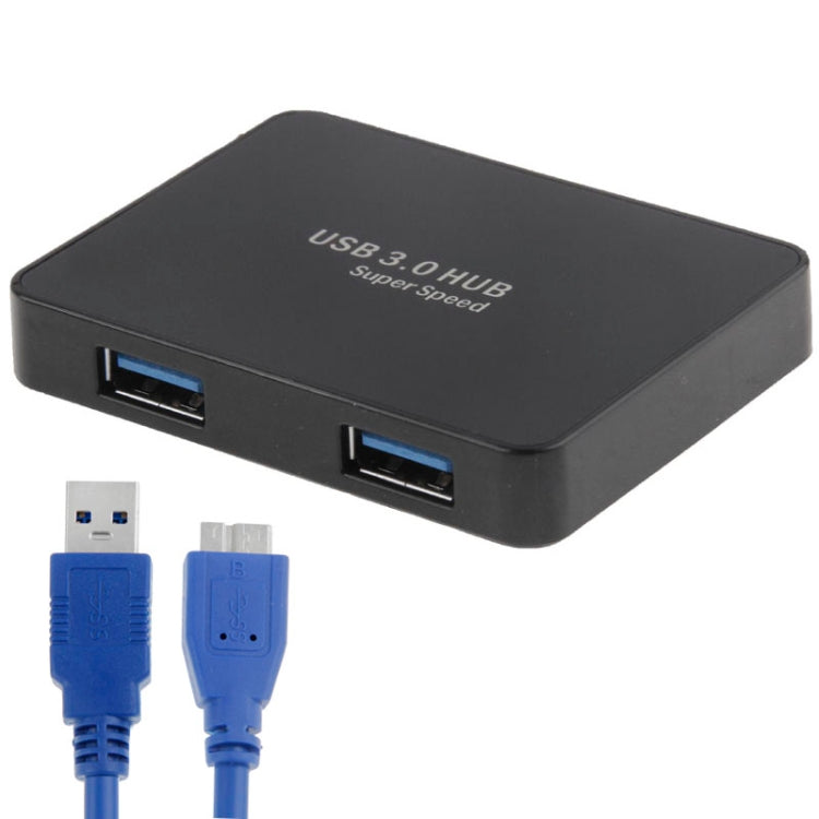 CR-H302 Mirror Surface 4 Ports USB 3.0 Super Speed 5Gbps HUB + 60cm USB 3.0 Transmission Cable(Black) - USB 3.0 HUB by buy2fix | Online Shopping UK | buy2fix