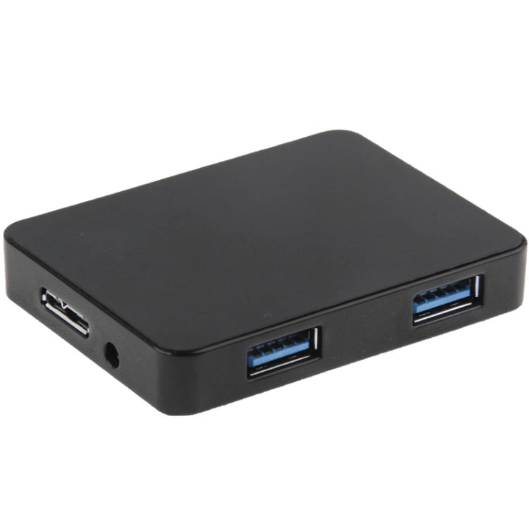 CR-H302 Mirror Surface 4 Ports USB 3.0 Super Speed 5Gbps HUB + 60cm USB 3.0 Transmission Cable(Black) - USB 3.0 HUB by buy2fix | Online Shopping UK | buy2fix