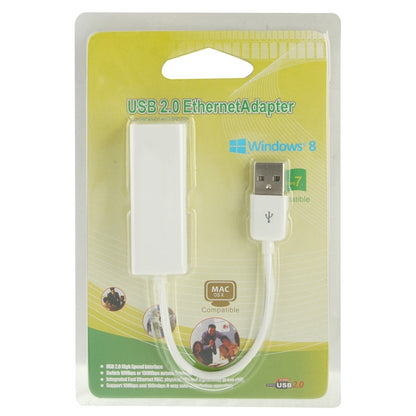 USB 2.0 Ethernet Adapter for Tablet PC / Android TV, Length: 20cm(White) - Other Accessories by buy2fix | Online Shopping UK | buy2fix