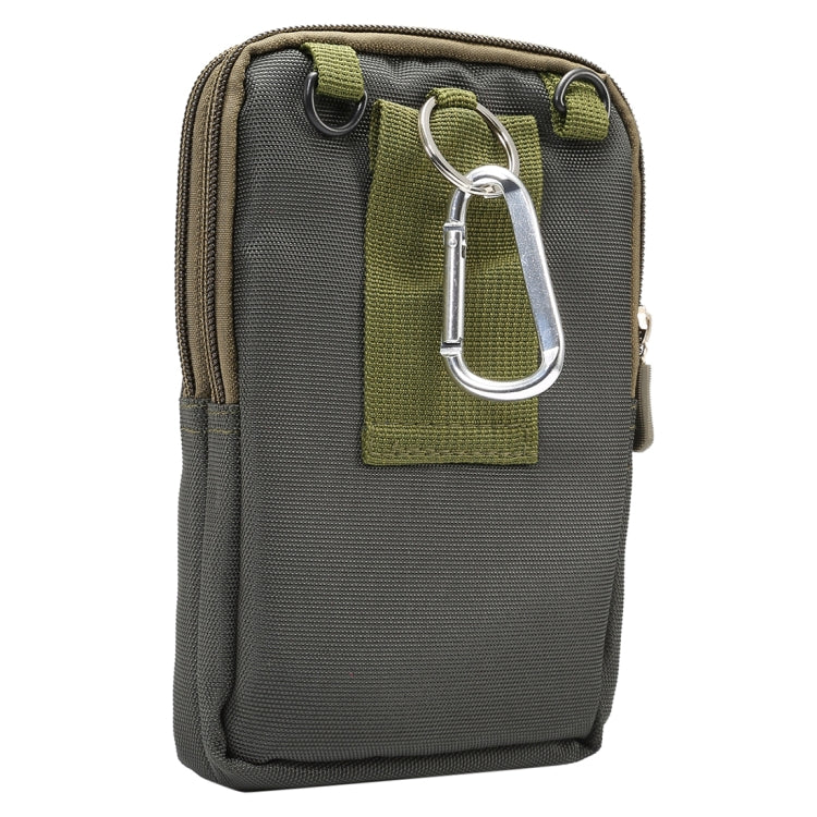 6.4 inch and Below Universal Polyester Men Vertical Style Case Shoulder Carrying Bag with Belt Hole & Climbing Buckle, For iPhone, Samsung, Sony, Huawei, Meizu, Lenovo, ASUS, Oneplus, Xiaomi, Cubot, Ulefone, Letv, DOOGEE, Vkworld, and other (Army Green) - More iPhone Cases by buy2fix | Online Shopping UK | buy2fix