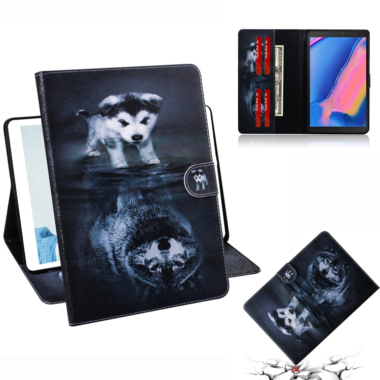 Wolf and Dog Pattern Horizontal Flip Leather Case for Galaxy Tab A 8 (2019) / P200 / P205, with Holder & Card Slot & Wallet - Tab A 8.0 & S Pen (2019) P200/P205 by buy2fix | Online Shopping UK | buy2fix