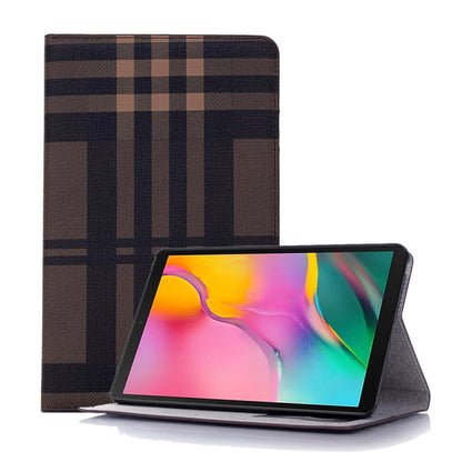 Plaid Texture Horizontal Flip Leather Case for Galaxy Tab A 8 (2019) P200 / P205,  with Holder & Card Slots & Wallet (Coffee) - Tab A 8.0 & S Pen (2019) P200/P205 by buy2fix | Online Shopping UK | buy2fix