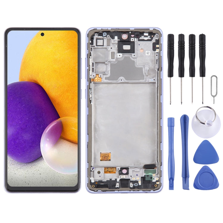 For Samsung Galaxy A72 4G SM-A725 6.43 inch Original LCD Screen Digitizer Full Assembly with Frame (Purple) - Galaxy A Series Parts by buy2fix | Online Shopping UK | buy2fix