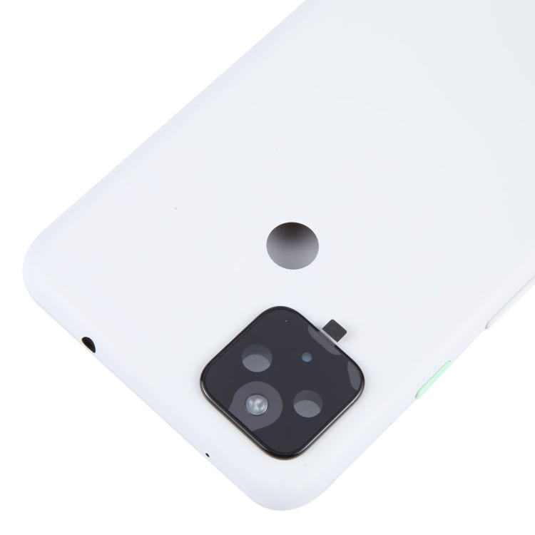 For Google Pixel 4A 5G Battery Back Cover with Camera Lens Cover(White) - Back Cover by buy2fix | Online Shopping UK | buy2fix