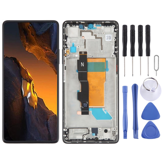 For Xiaomi Poco F5 Original AMOLED Material LCD Screen Digitizer Full Assembly with Frame (Black) - LCD Screen by buy2fix | Online Shopping UK | buy2fix