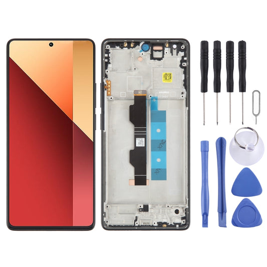 For Xiaomi Poco M6 Pro 4G Original AMOLED Material LCD Screen Digitizer Full Assembly with Frame (Black) - LCD Screen by buy2fix | Online Shopping UK | buy2fix