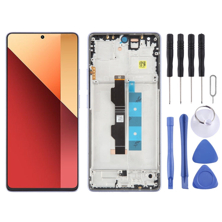 For Xiaomi Poco M6 Pro 4G Original AMOLED Material LCD Screen Digitizer Full Assembly with Frame (Purple) - LCD Screen by buy2fix | Online Shopping UK | buy2fix