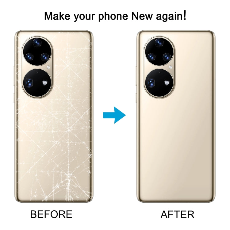 For Huawei P50 Pro Battery Back Cover with Camera Lens(Gold) - Back Cover by buy2fix | Online Shopping UK | buy2fix