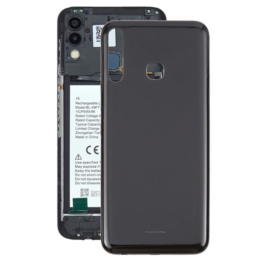 For Infinix Hot 8 Lite X650 Original Battery Back Cover(Black) - Back Cover by buy2fix | Online Shopping UK | buy2fix