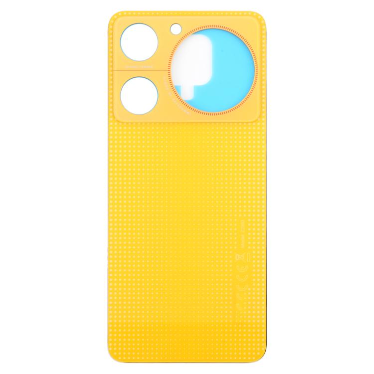 For ZTE nubia Music Z2353 Glass Battery Back Cover with Adhesive(Yellow) - For ZTE by buy2fix | Online Shopping UK | buy2fix