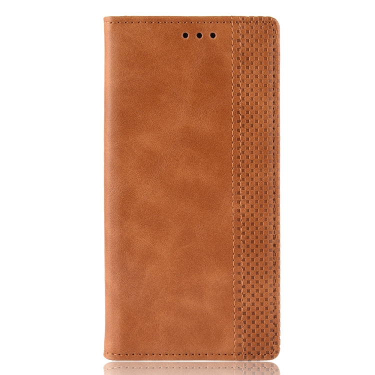 Magnetic Buckle Retro Crazy Horse Texture Horizontal Flip Leather Case for Google Pixel 3a , with Holder & Card Slots & Photo Frame(Brown) - Google Cases by buy2fix | Online Shopping UK | buy2fix