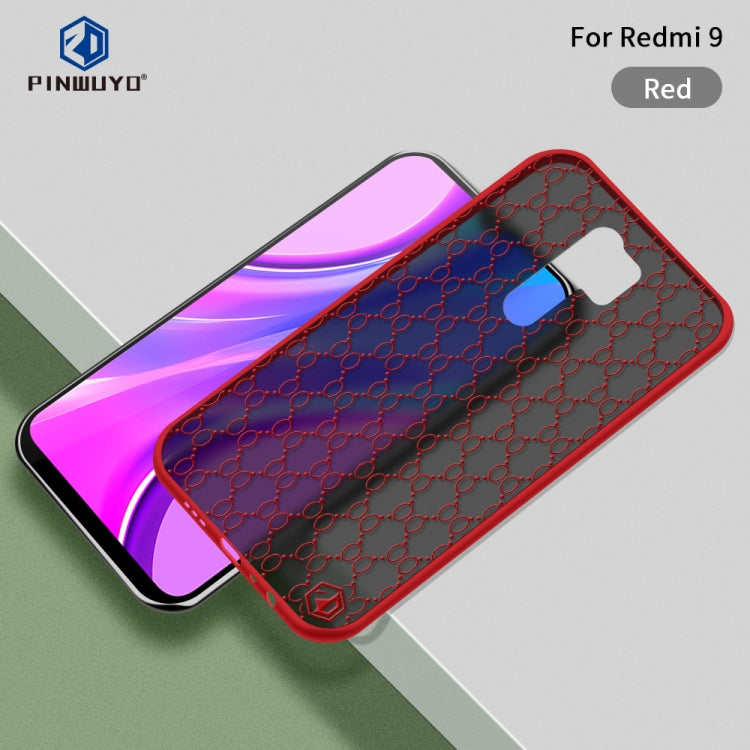 For Xiaomi Redmi 9 PINWUYO Series 2nd Generation PC + TPU Anti-drop All-inclusive Protective Shell Matte Back Cover(Red) - Xiaomi Cases by PINWUYO | Online Shopping UK | buy2fix