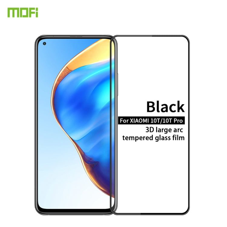 For Xiaomi Mi 10T / 10T Pro MOFI 9H 3D Explosion-proof Curved Screen Tempered Glass Film(Black) -  by MOFI | Online Shopping UK | buy2fix