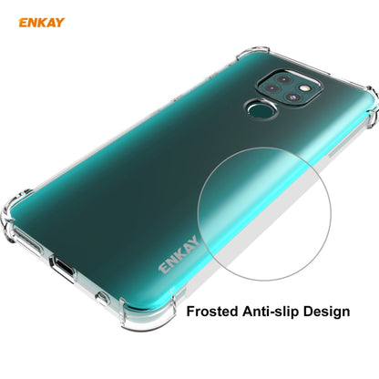 For Motorola Moto G9 / G9 Play Hat-Prince ENKAY Clear TPU Shockproof Case Soft Anti-slip Cover + 0.26mm 9H 2.5D Tempered Glass Protector Film - Motorola Cases by ENKAY | Online Shopping UK | buy2fix