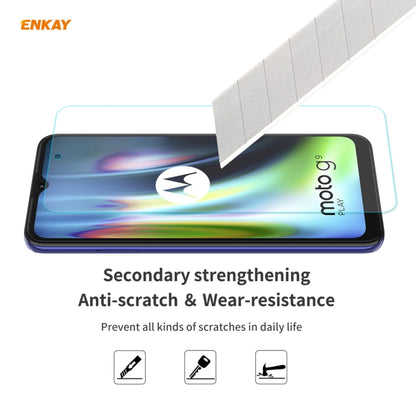 For Motorola Moto G9 / G9 Play Hat-Prince ENKAY Clear TPU Shockproof Case Soft Anti-slip Cover + 0.26mm 9H 2.5D Tempered Glass Protector Film - Motorola Cases by ENKAY | Online Shopping UK | buy2fix