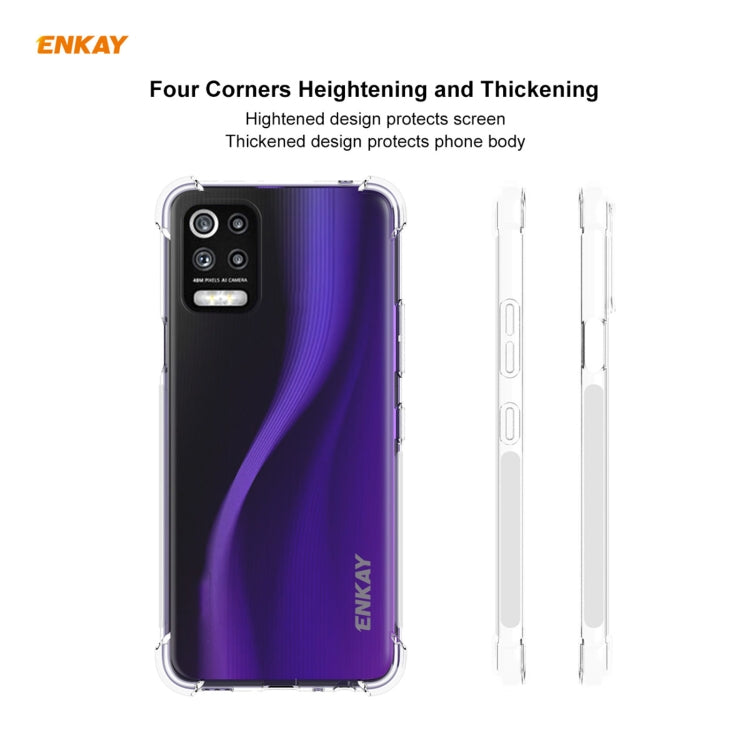 For LG K52 / Q52 / K62 / K62+ Hat-Prince ENKAY Clear TPU Shockproof Case Soft Anti-slip Cover - LG by ENKAY | Online Shopping UK | buy2fix