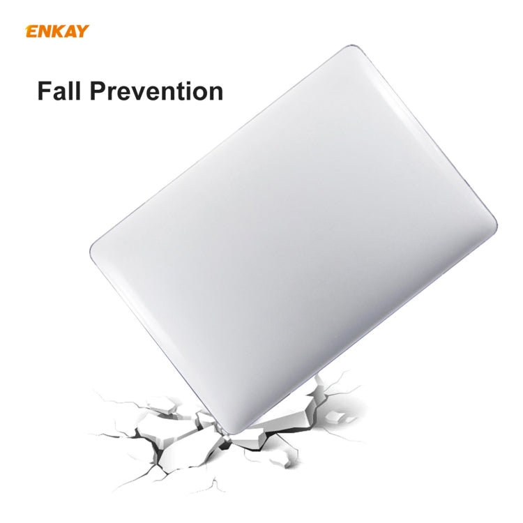 ENKAY 3 in 1 Crystal Laptop Protective Case + EU Version TPU Keyboard Film + Anti-dust Plugs Set for MacBook Pro 13.3 inch A1708 (without Touch Bar)(Black) - MacBook Pro Cases by ENKAY | Online Shopping UK | buy2fix