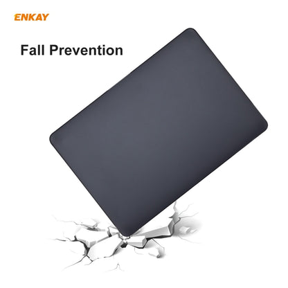 ENKAY 3 in 1 Matte Laptop Protective Case + EU Version TPU Keyboard Film + Anti-dust Plugs Set for MacBook Pro 15.4 inch A1707 & A1990 (with Touch Bar)(Pink) - MacBook Pro Cases by ENKAY | Online Shopping UK | buy2fix