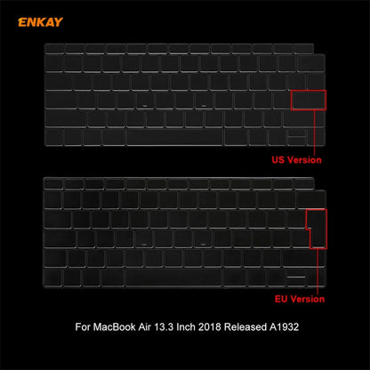 ENKAY 3 in 1 Matte Laptop Protective Case + EU Version TPU Keyboard Film + Anti-dust Plugs Set for MacBook Air 13.3 inch A1932 (2018)(Pink) - MacBook Air Cases by ENKAY | Online Shopping UK | buy2fix