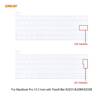 ENKAY 3 in 1 Crystal Laptop Protective Case + US Version TPU Keyboard Film + Anti-dust Plugs Set for MacBook Pro 13.3 inch A2251 & A2289 & A2338 (with Touch Bar)(Grey) - MacBook Pro Cases by ENKAY | Online Shopping UK | buy2fix