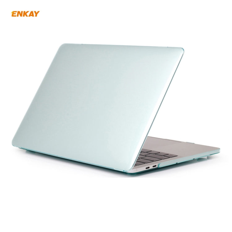 ENKAY 3 in 1 Crystal Laptop Protective Case + EU Version TPU Keyboard Film + Anti-dust Plugs Set for MacBook Pro 16 inch A2141 (with Touch Bar)(Green) - MacBook Pro Cases by ENKAY | Online Shopping UK | buy2fix