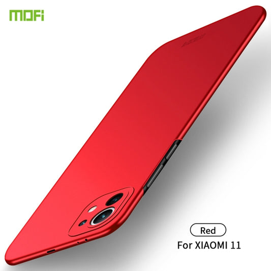 For Xiaomi Mi 11 MOFI Frosted PC Ultra-thin Hard Case(Red) - Xiaomi Cases by MOFI | Online Shopping UK | buy2fix