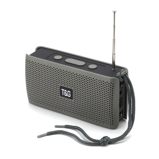 T&G TG282 Portable Bluetooth Speakers with Flashlight, Support TF Card / FM / 3.5mm AUX / U Disk / Hands-free Call(Gray) - Desktop Speaker by T&G | Online Shopping UK | buy2fix