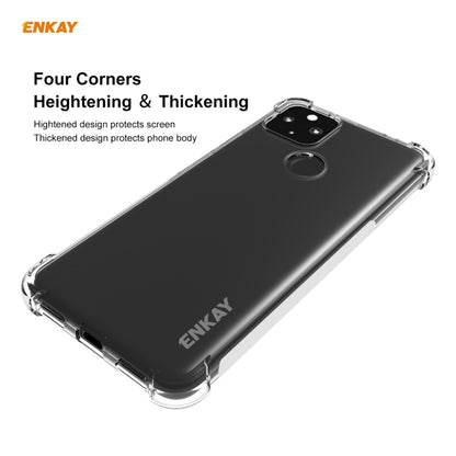 For Google Pixel 5A 5G Hat-Prince ENKAY Clear TPU Shockproof Case Soft Anti-slip Cover - Google Cases by ENKAY | Online Shopping UK | buy2fix