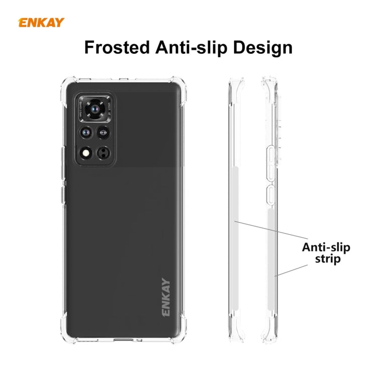 For Honor V40 Hat-Prince ENKAY Clear TPU Shockproof Case Soft Anti-slip Cover - Motorola Cases by ENKAY | Online Shopping UK | buy2fix