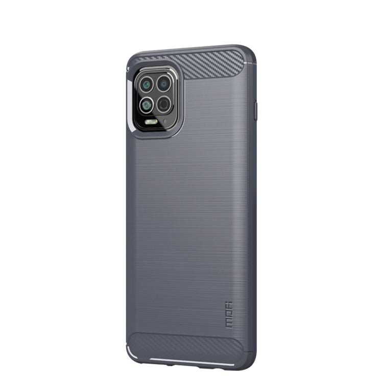 For Motorola Moto Edge S MOFI Gentleness Series Brushed Texture Carbon Fiber Soft TPU Case(Gray) - Motorola Cases by MOFI | Online Shopping UK | buy2fix