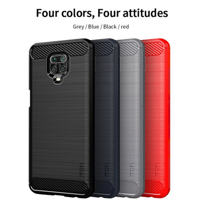 For Xiaomi Redmi Note 9s / Note 9 Pro / Note 9 Pro Max / Foco M2 Pro MOFI Gentleness Series Brushed Texture Carbon Fiber Soft TPU Case(Blue) - Xiaomi Cases by MOFI | Online Shopping UK | buy2fix