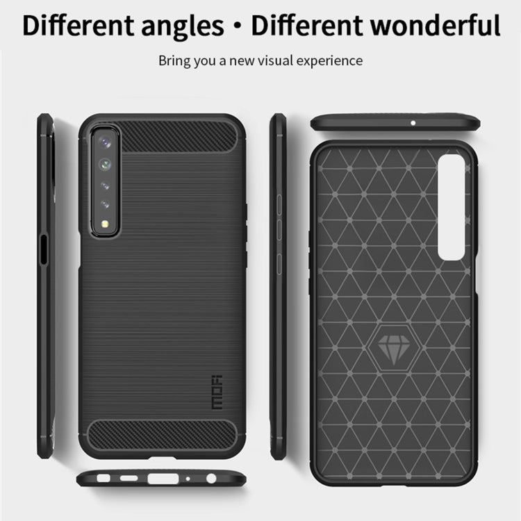 For LG Stylo 7 4G MOFI Gentleness Series Brushed Texture Carbon Fiber Soft TPU Case(Grey) - LG by MOFI | Online Shopping UK | buy2fix