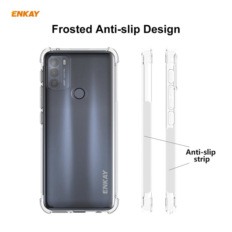 For Motorola Moto G50 ENKAY Hat-Prince Clear TPU Shockproof Case Soft Anti-slip Cover - Motorola Cases by ENKAY | Online Shopping UK | buy2fix