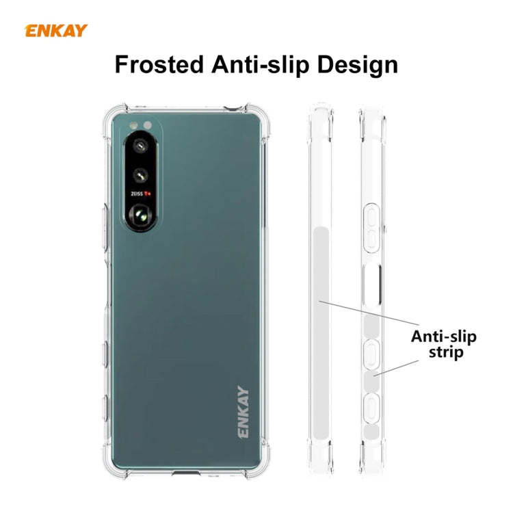 For Sony Xperia 5 III ENKAY Hat-Prince Clear TPU Shockproof Case Soft Anti-slip Cover - Sony Cases by ENKAY | Online Shopping UK | buy2fix