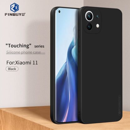 For Xiaomi Mi 11 PINWUYO Touching Series Liquid Silicone TPU Shockproof Case(Black) - Xiaomi Cases by PINWUYO | Online Shopping UK | buy2fix