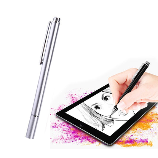 AT-21 Mobile Phone Touch Screen Capacitive Pen Drawing Pen(Silver) - Stylus Pen by buy2fix | Online Shopping UK | buy2fix
