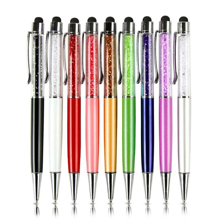 AT-22  2 in 1 Universal Flash Diamond Decoration Capacitance Pen Stylus Ballpoint Pen(Silver) - Stylus Pen by buy2fix | Online Shopping UK | buy2fix