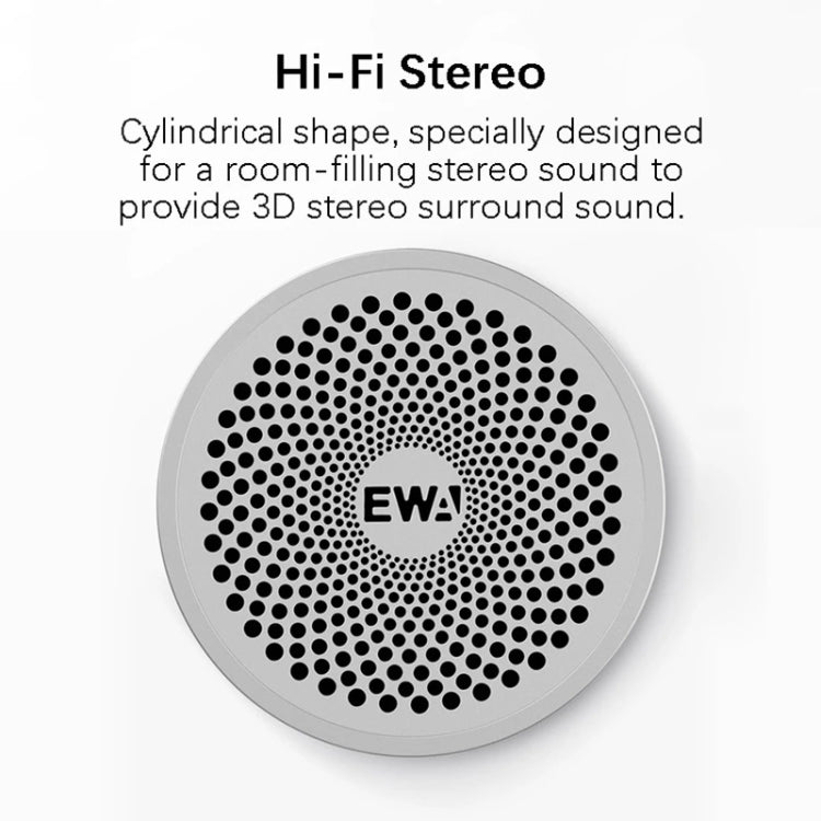 EWA A115 Portable Metal Bluetooth Speaker 105H Power Hifi Stereo Outdoor Subwoofer(Blue) - Desktop Speaker by EWA | Online Shopping UK | buy2fix