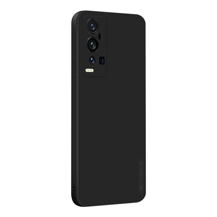 For vivo X60 Pro+ PINWUYO Touching Series Liquid Silicone TPU Shockproof Case(Black) - OPPO Cases by PINWUYO | Online Shopping UK | buy2fix