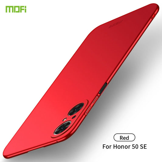 For Honor 50 SE MOFI Frosted PC Ultra-thin Hard Case(Red) - Honor Cases by MOFI | Online Shopping UK | buy2fix
