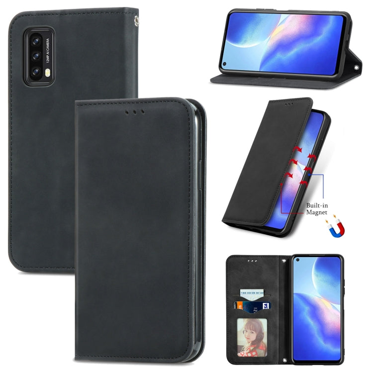 For Blackview A90 Retro Skin Feel Business Magnetic Horizontal Flip Leather Case with Holder & Card Slots & Wallet & Photo Frame(Black) - More Brand by buy2fix | Online Shopping UK | buy2fix