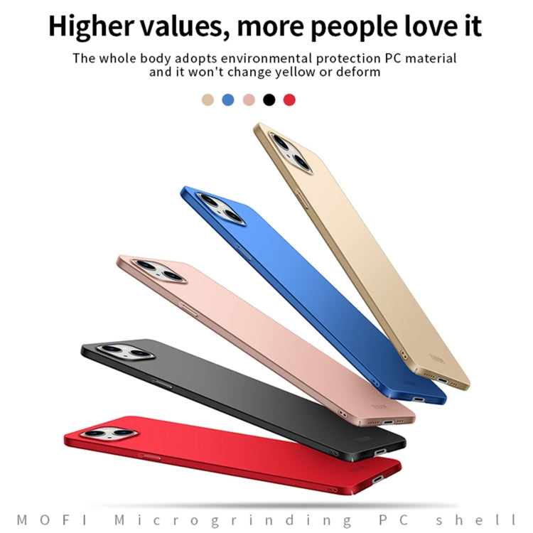 For iPhone 13 MOFI Frosted PC Ultra-thin Hard Case(Rose Gold) - iPhone 13 Cases by MOFI | Online Shopping UK | buy2fix