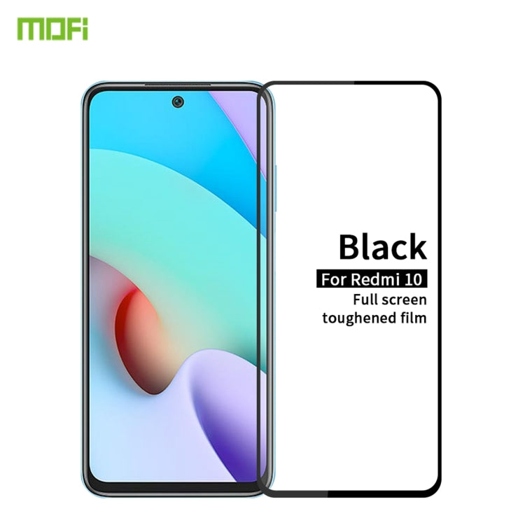 For Xiaomi Redmi 10 MOFI 9H 2.5D Full Screen Tempered Glass Film(Black) - Others by MOFI | Online Shopping UK | buy2fix
