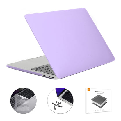 ENKAY Hat-Prince 3 in 1 Matte Laptop Protective Case + TPU Keyboard Film + Anti-dust Plugs Set for MacBook Pro 14.2 inch A2442 2021/A2779 2023, Version:US Version(Purple) - MacBook Pro Cases by ENKAY | Online Shopping UK | buy2fix