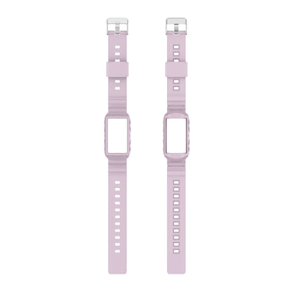 For Fitbit Charge 3 SE Silicone One Body Armor Watch Band(Light Purple) - Watch Bands by buy2fix | Online Shopping UK | buy2fix