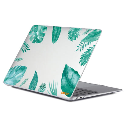 ENKAY Hat-Prince Forest Series Pattern Laotop Protective Crystal Case for MacBook Pro 15.4 inch A1707 / A1990(Green Leaf Pattern) - MacBook Pro Cases by ENKAY | Online Shopping UK | buy2fix