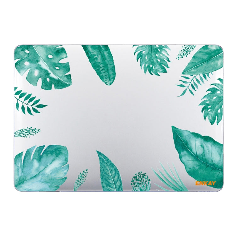 ENKAY Hat-Prince Forest Series Pattern Laotop Protective Crystal Case for MacBook Pro 13.3 inch A1706 / A1708 / A1989 / A2159(Green Leaf Pattern) - MacBook Pro Cases by ENKAY | Online Shopping UK | buy2fix