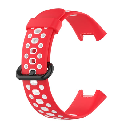 For Xiaomi Redmi Watch 2 Lite Two-Color Mixed Silicone Watch Band(Red+White) - Watch Bands by buy2fix | Online Shopping UK | buy2fix