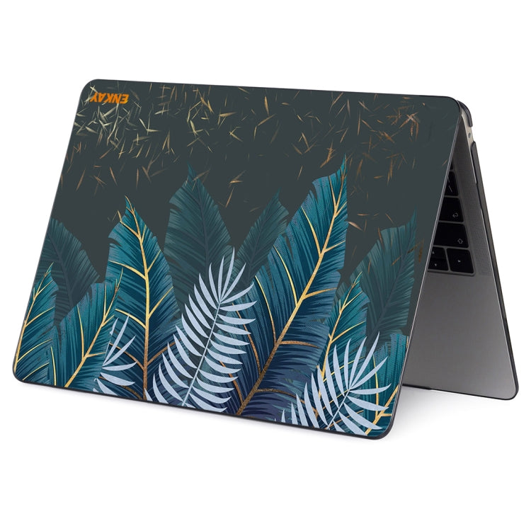 For MacBook Air 13.3 inch A1932 2018 ENKAY Hat-Prince Natural Series Laotop Protective Crystal Case(Palm Leaf) - MacBook Air Cases by ENKAY | Online Shopping UK | buy2fix